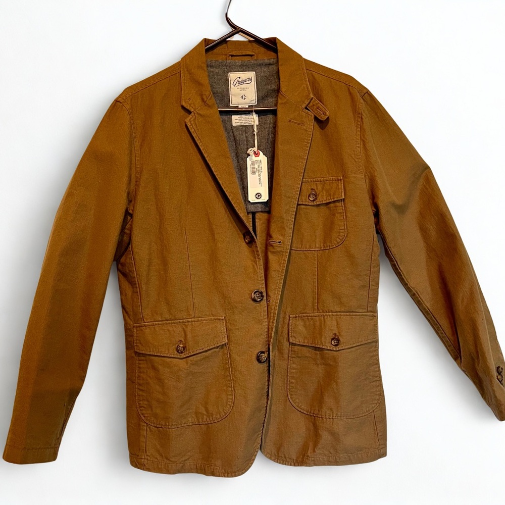 Grayers Men’s Medium Brown Cotton Casual Blazer Jacket | New With Tags